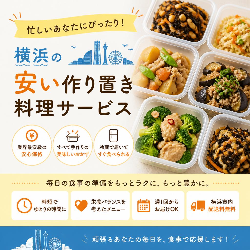 忙しいあなたにぴったり！横浜の安い作り置き料理サービス