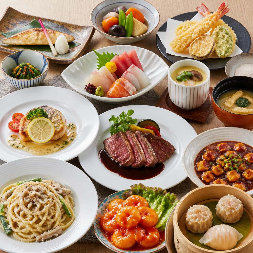 多様なメニューで飽きが来ない